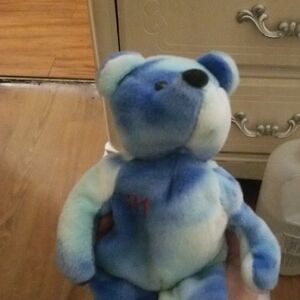 Blue and White Plush Bear